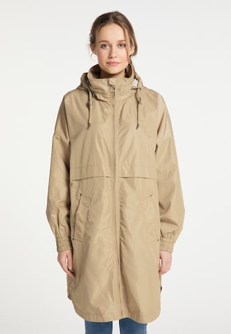 Parka mi-saison DreiMaster Maritim en beige : devant