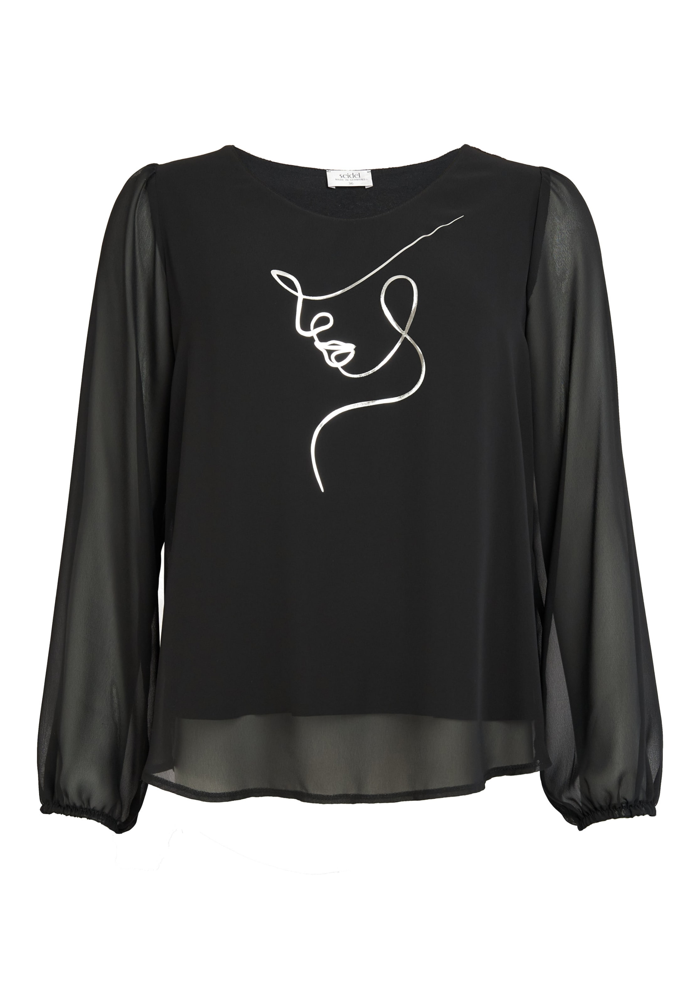 Seidel Moden Bluse in Schwarz: Vorderseite