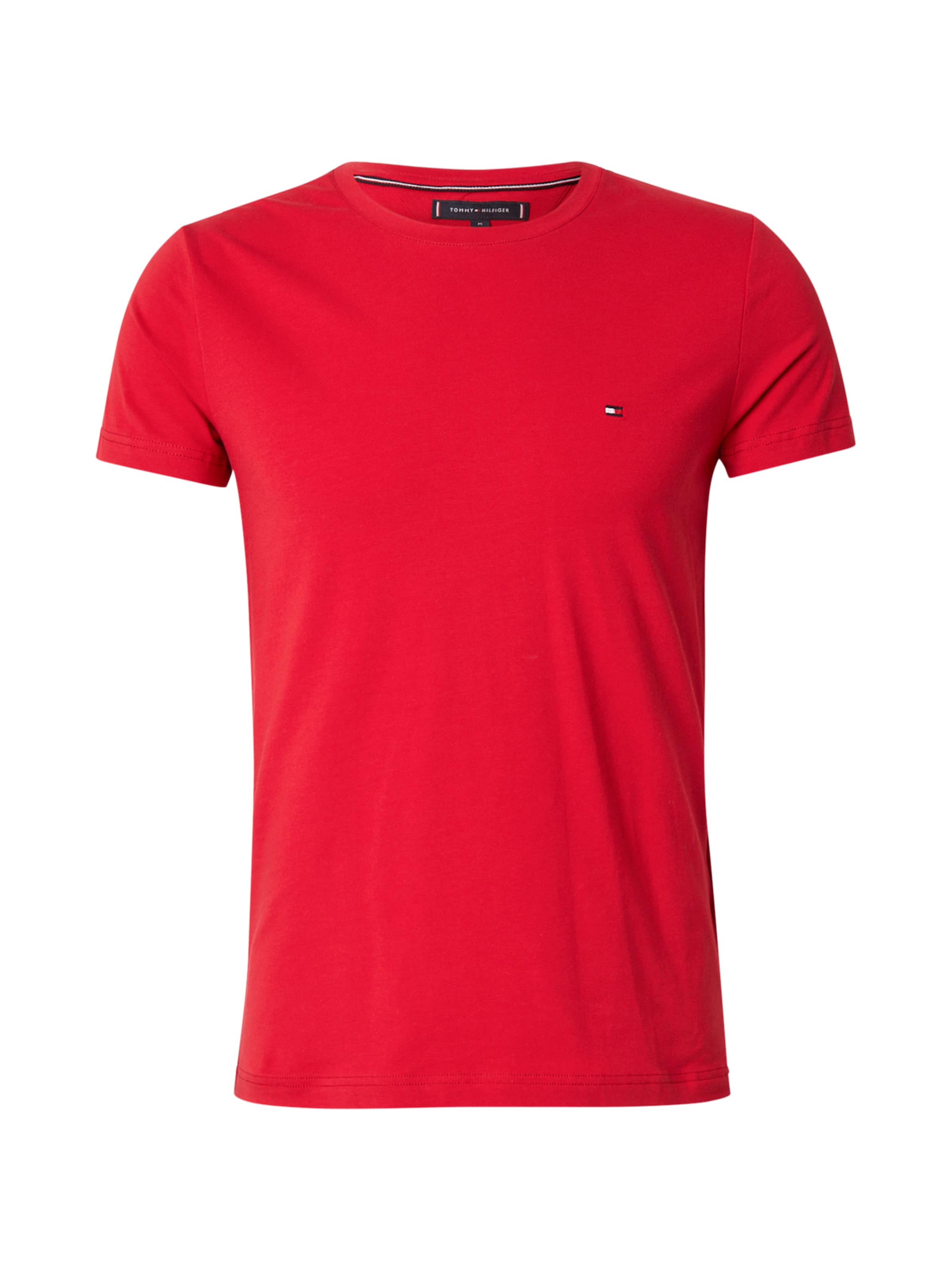 Coupe slim T-Shirt TOMMY HILFIGER en rouge : devant
