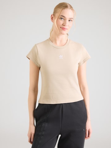 ADIDAS ORIGINALS Тениска 'Essentials' в бежово: отпред