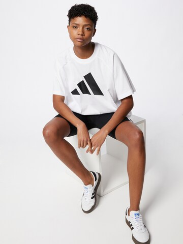 Skinny T-shirt fonctionnel ADIDAS PERFORMANCE en blanc