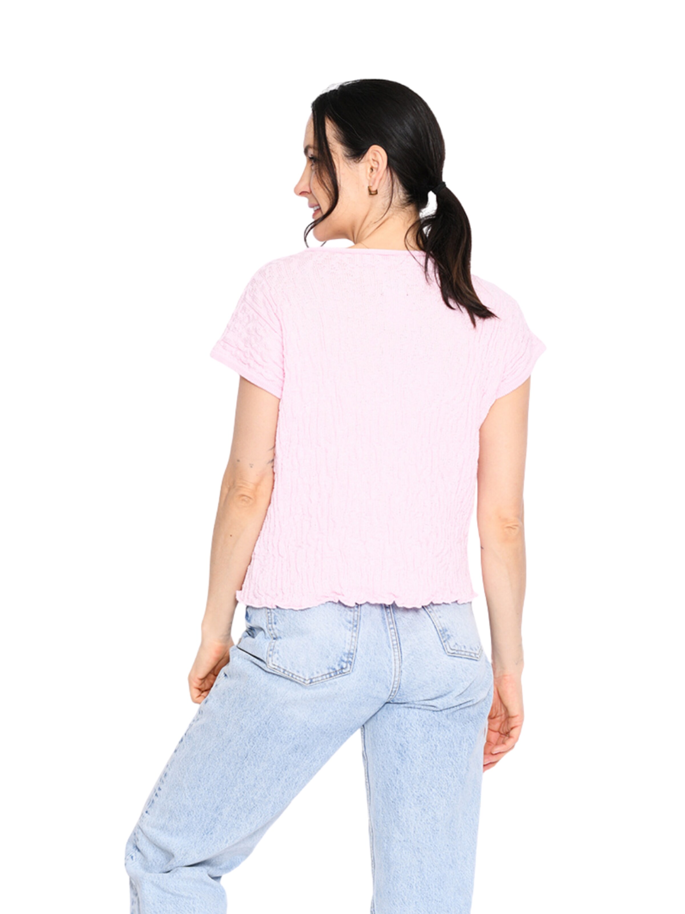 Süel knitwear Sticktop 'Wrinkled Texture'‌‌‌‌ in Pink