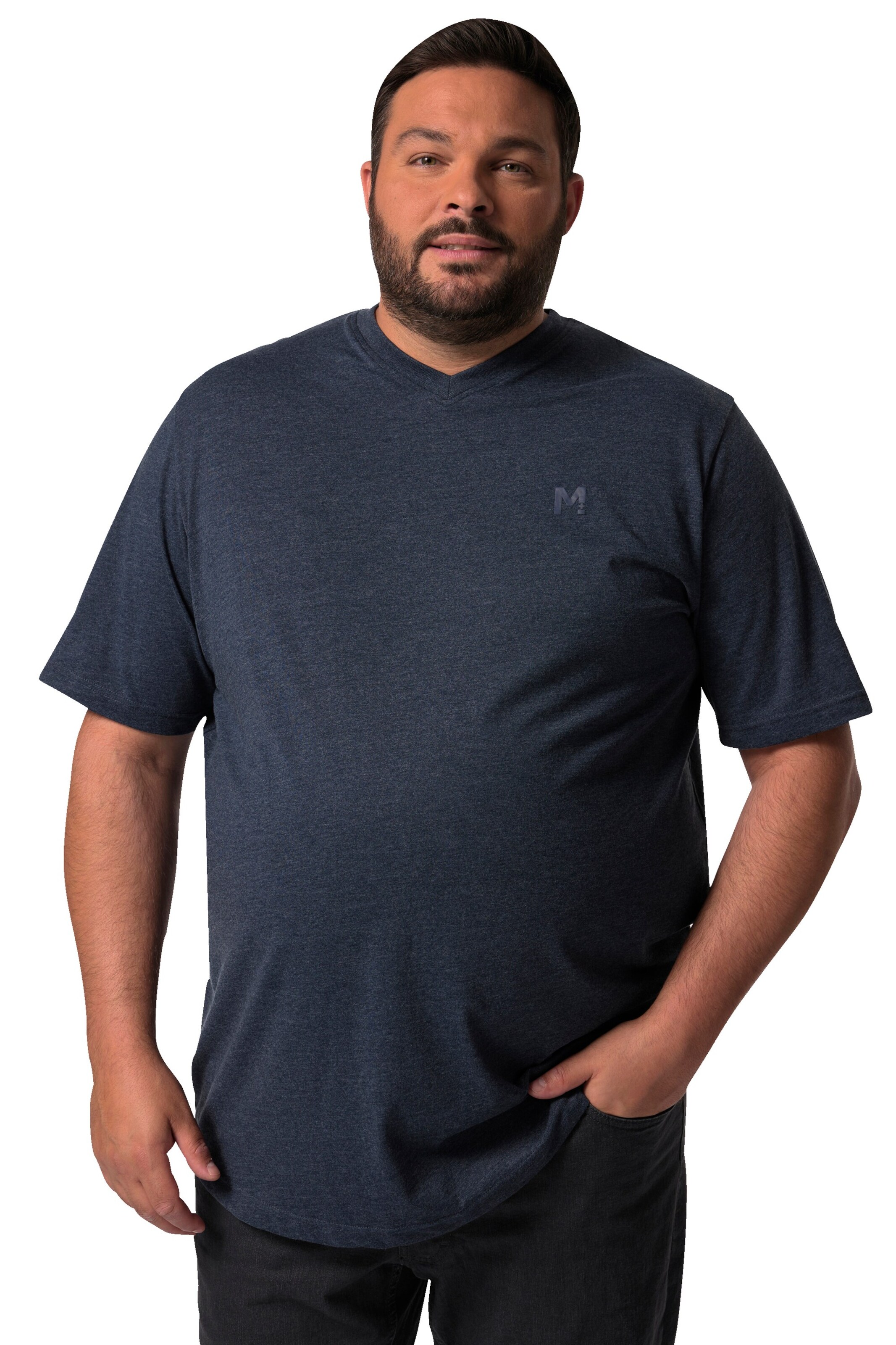 Men Plus Shirt in Blue: front