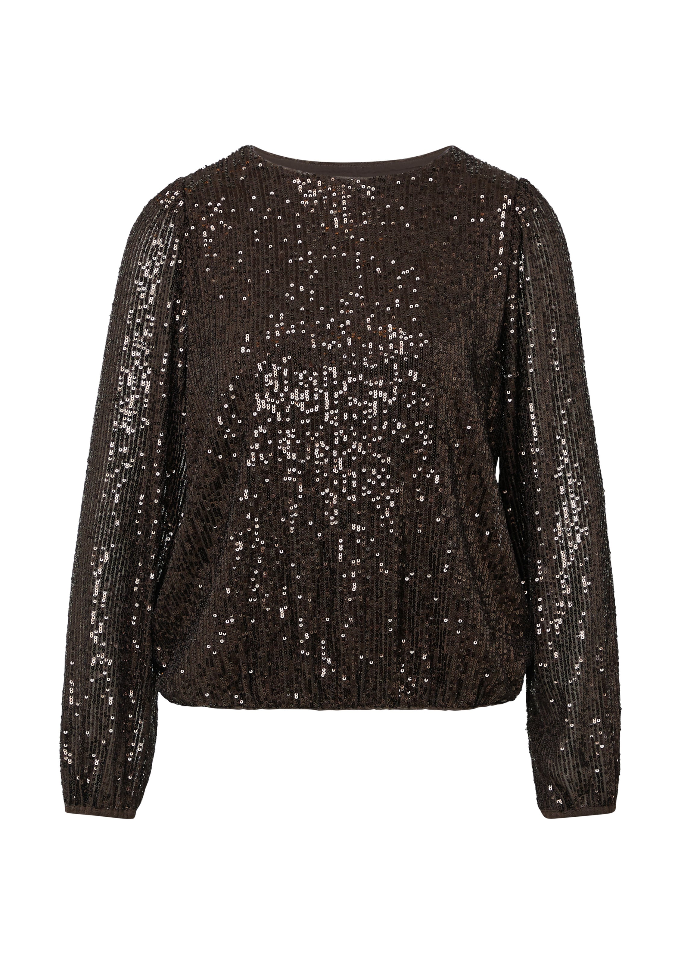 COMMA Blouse in Bruin: voorkant