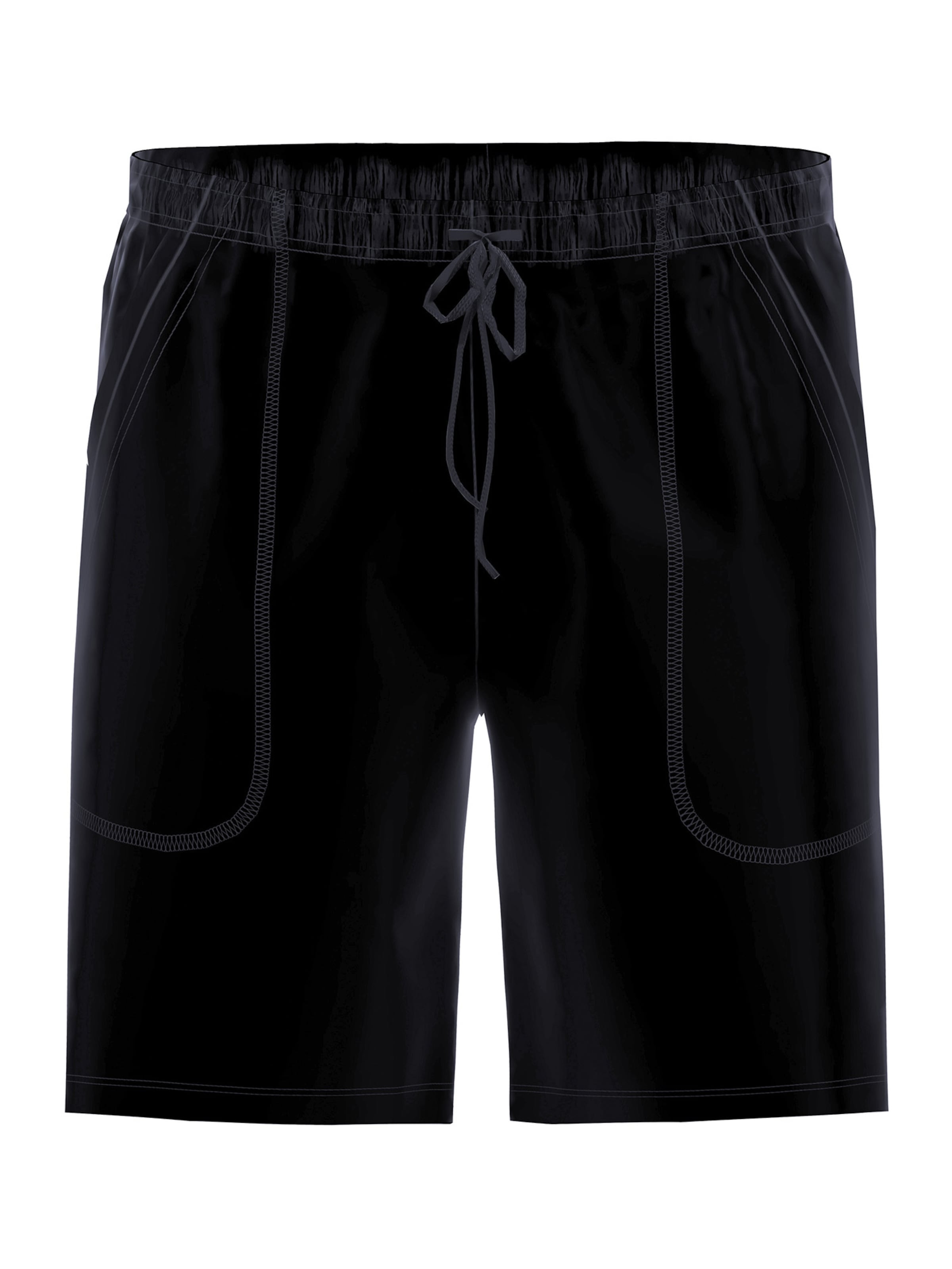 Pantalon de pyjama ' Lounge Kurz ' Ammann en noir : devant