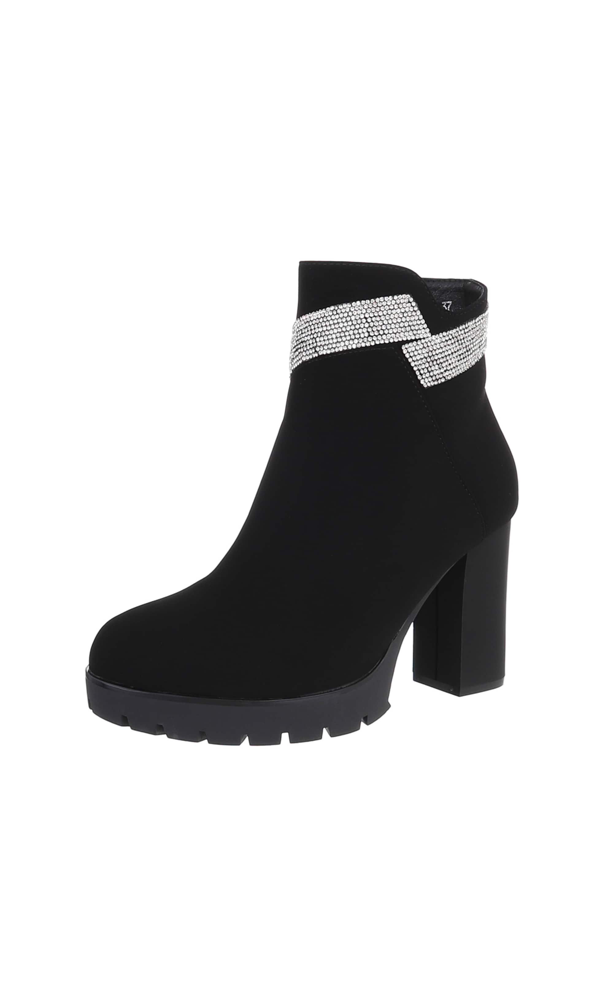 Ital-Design Ankle Boots in Black: front