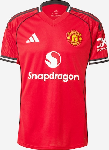 sarkans ADIDAS PERFORMANCE Sportiska stila krekls 'Manchester United 2025/2026': no priekšpuses