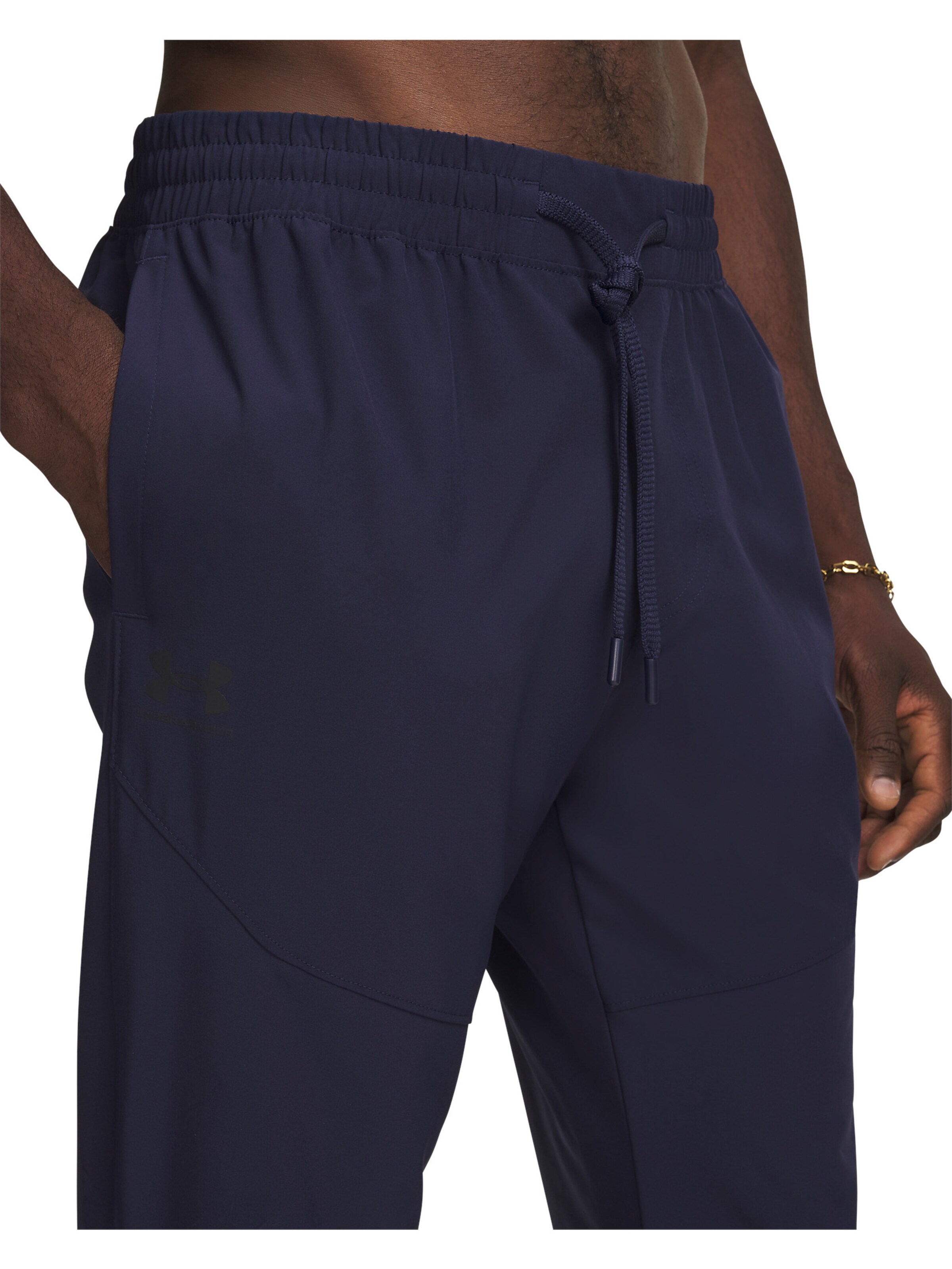 UNDER ARMOUR Tapered Sports trousers 'Vibe' in Blue