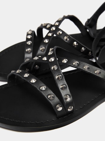 Pull&Bear Strap Sandals in Black