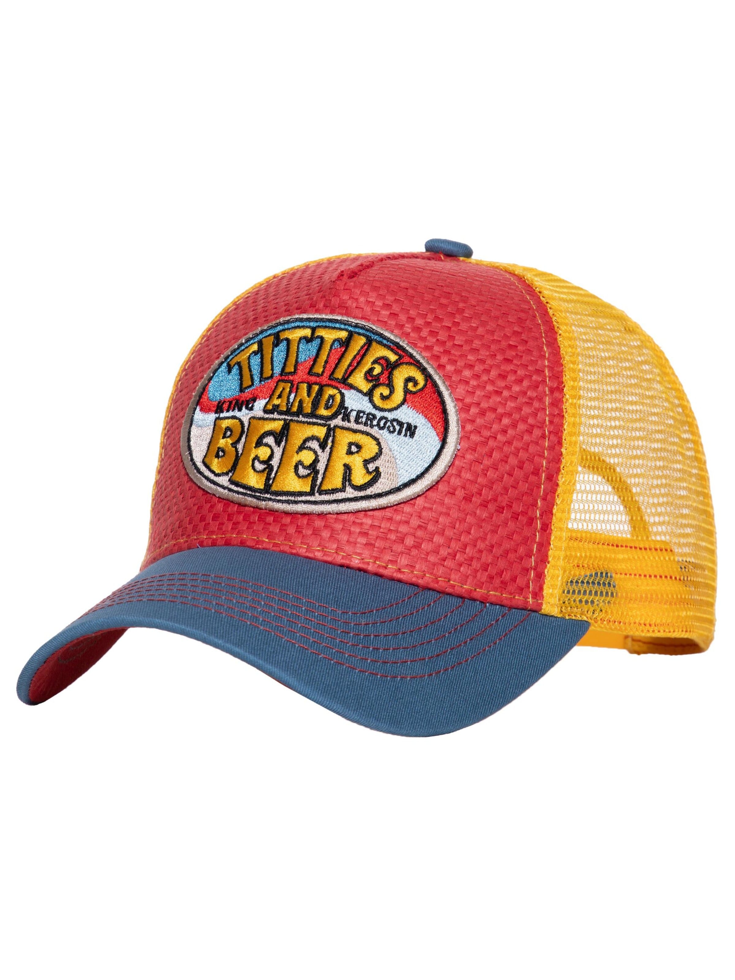 King Kerosin Cap 'Titties and Beer' in Red: front
