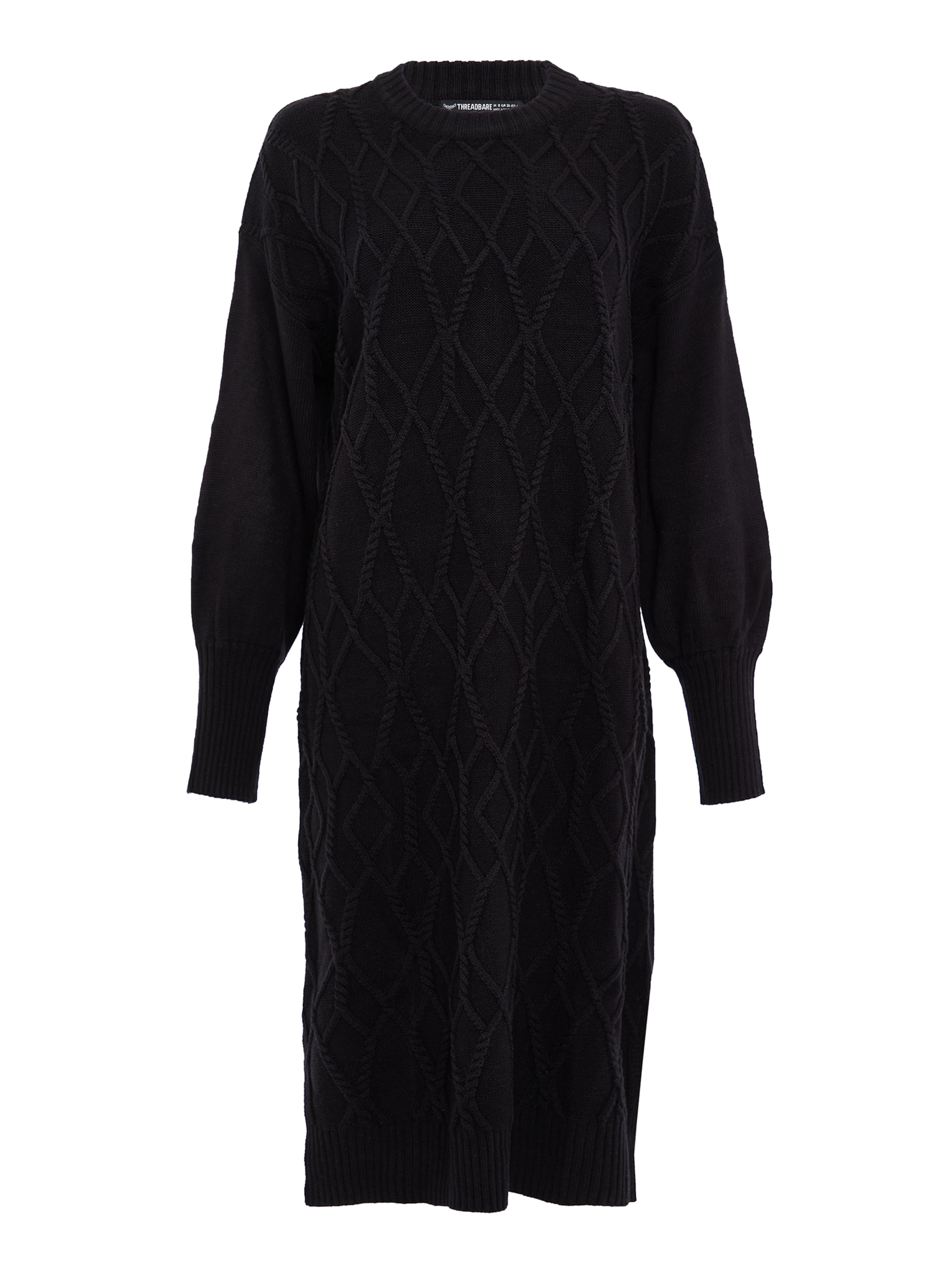 Threadbare Kleid 'Harley' in Schwarz: Vorderseite