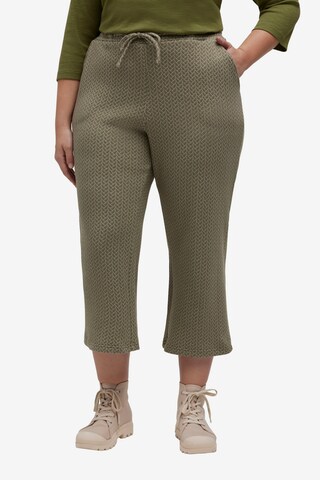 Ulla Popken Regular Pants in Green: front