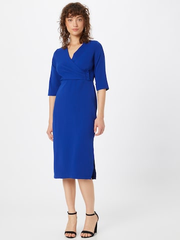 Closet London Dress in Blue: front