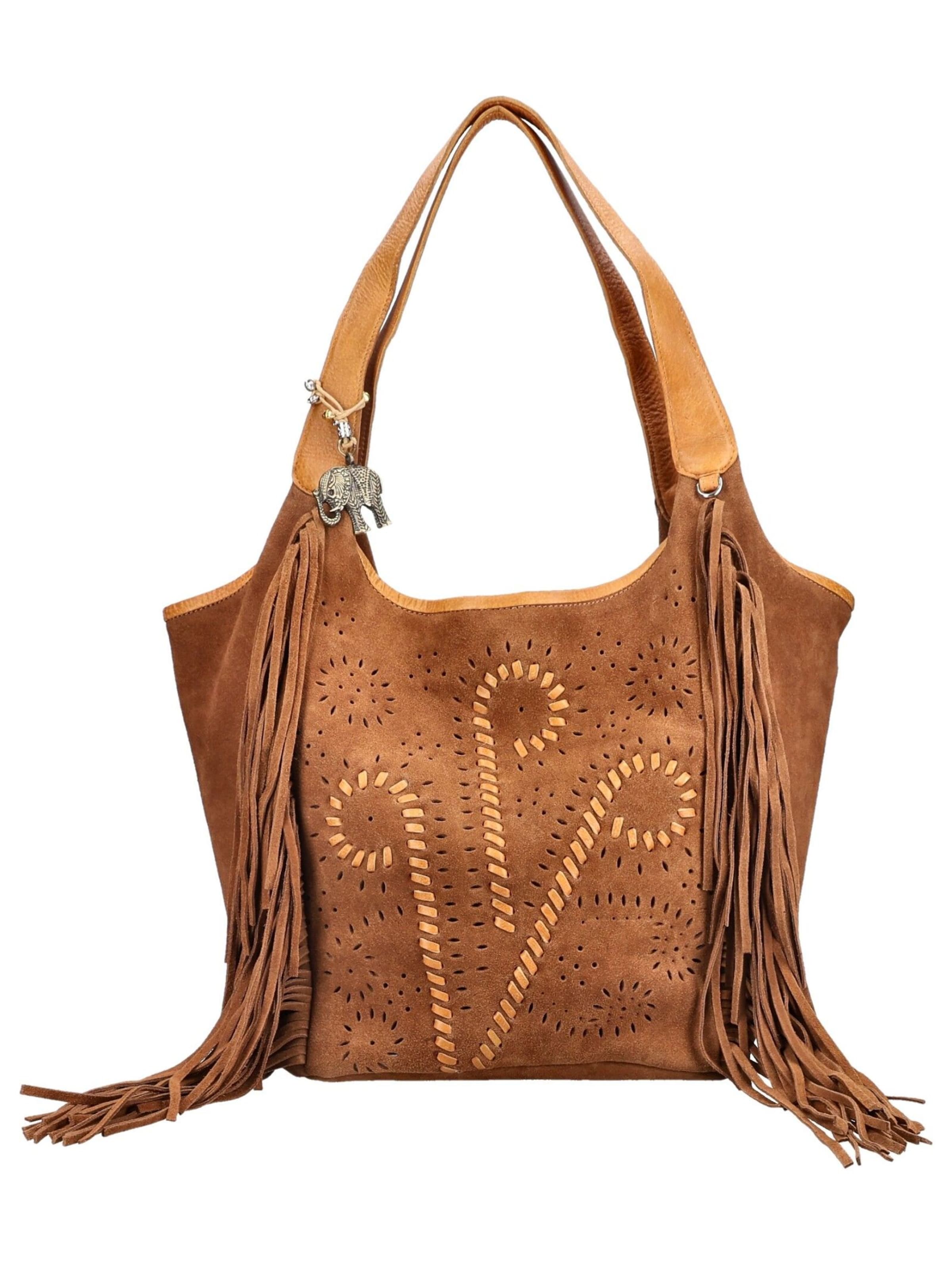 Sac bandoulière ANOKHI en marron : devant