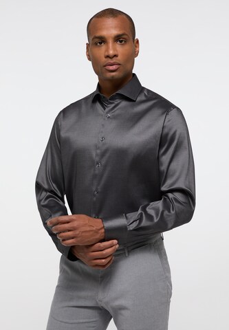 ETERNA Slim fit Button Up Shirt in Grey: front