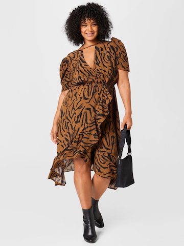 Nasty Gal Plus - Vestido 'Easy' em castanho