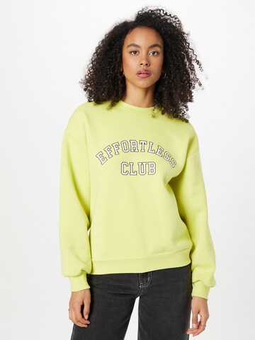 Gina Tricot Sweatshirt 'Riley' in Yellow: front