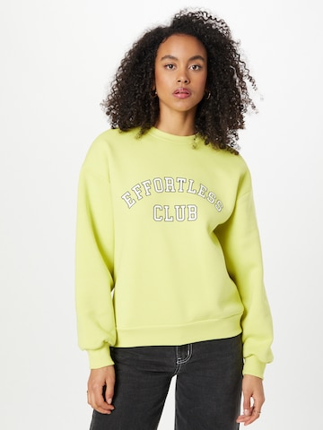 Gina Tricot - Sweatshirt 'Riley' em amarelo: frente