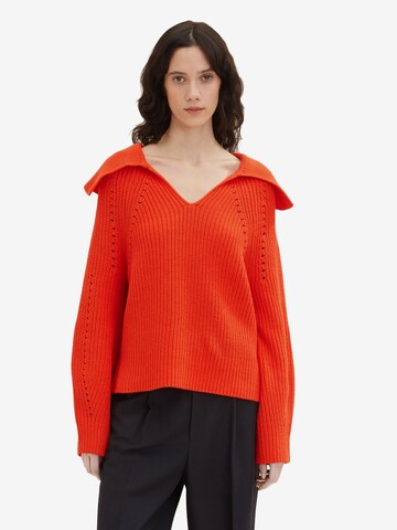 Pull-over TOM TAILOR en orange : devant