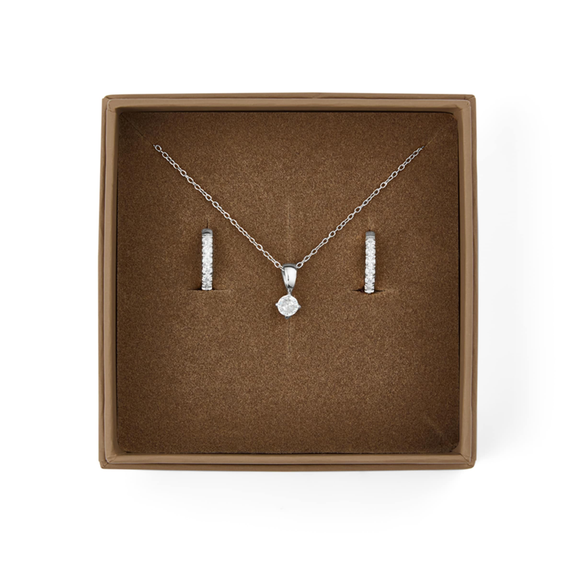 Mockberg Jewelry set in Silver: front