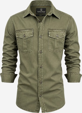FALKENSTEJN - Camisa 'FALKENSTEJN Riccaldo Herren-Hemd' en verde: frente