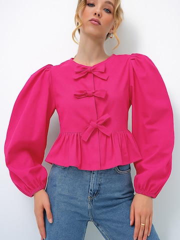 Trend Alaçatı Stili Блузка в Ярко-розовый