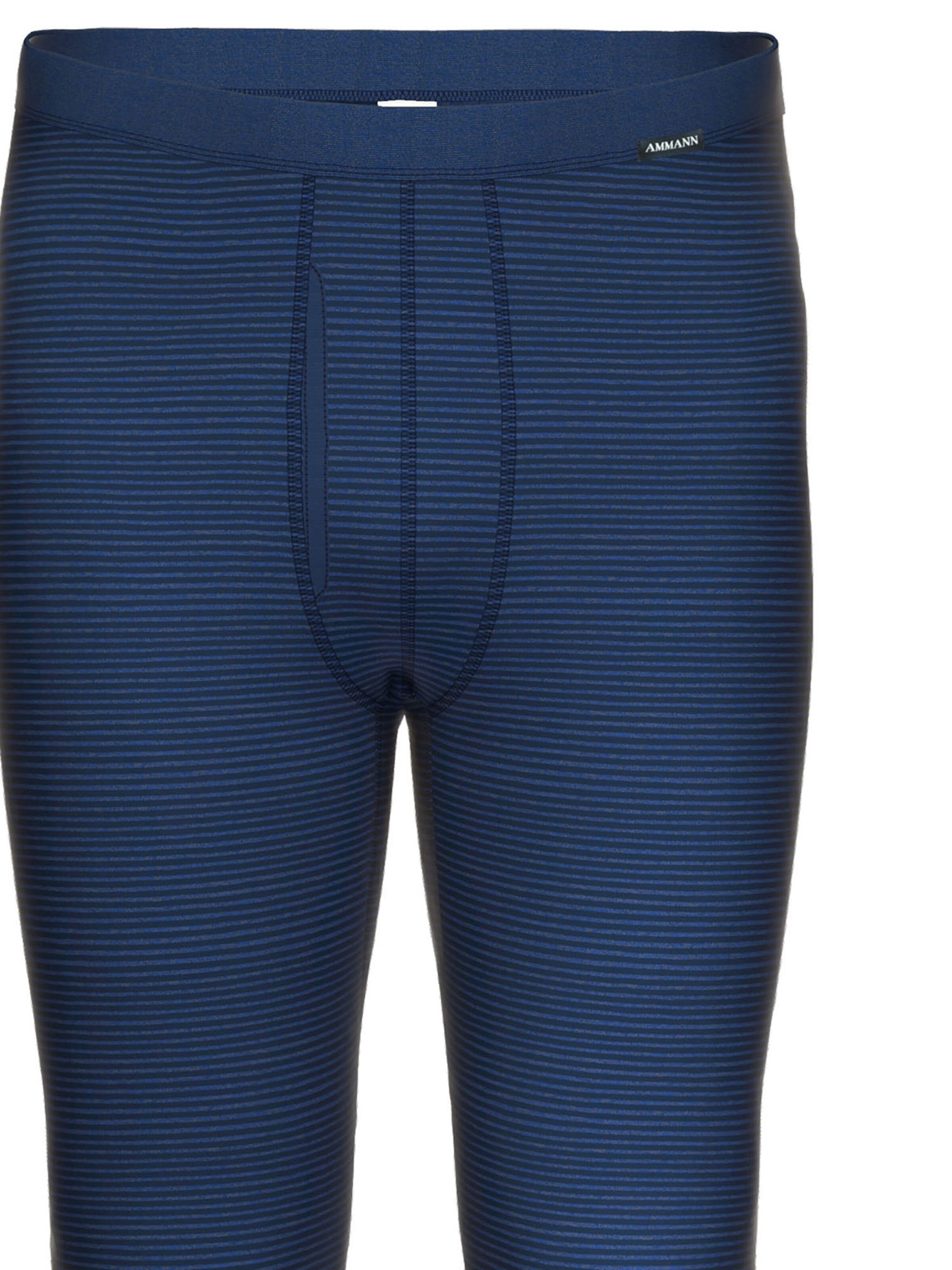 Ammann Long Johns 'Day Classic / Jeans Feinripp' in Blue