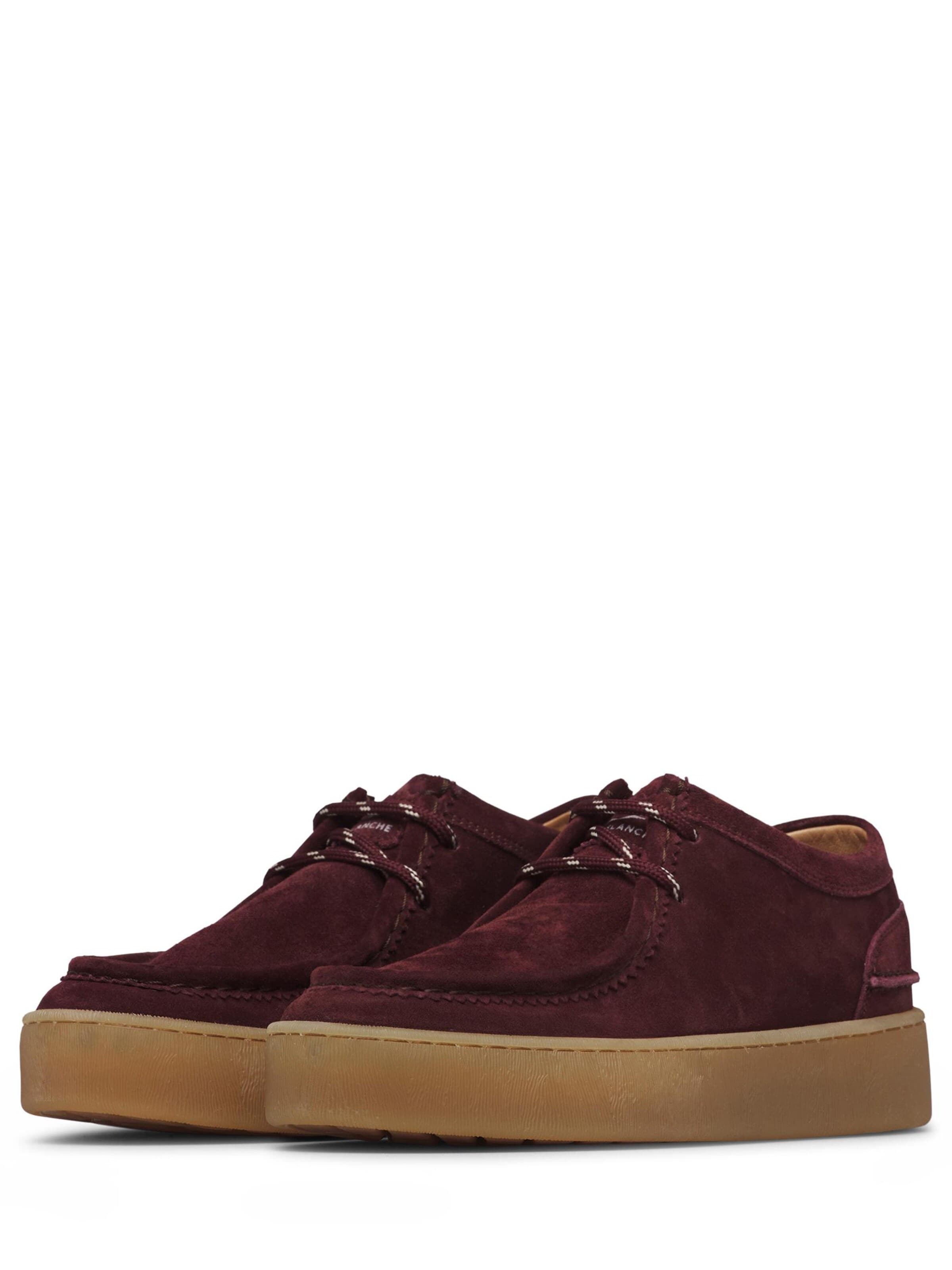 Chaussure à lacets 'JANETTE' Voile blanche en rouge
