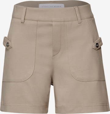 Street One Studio Pants in Beige: front
