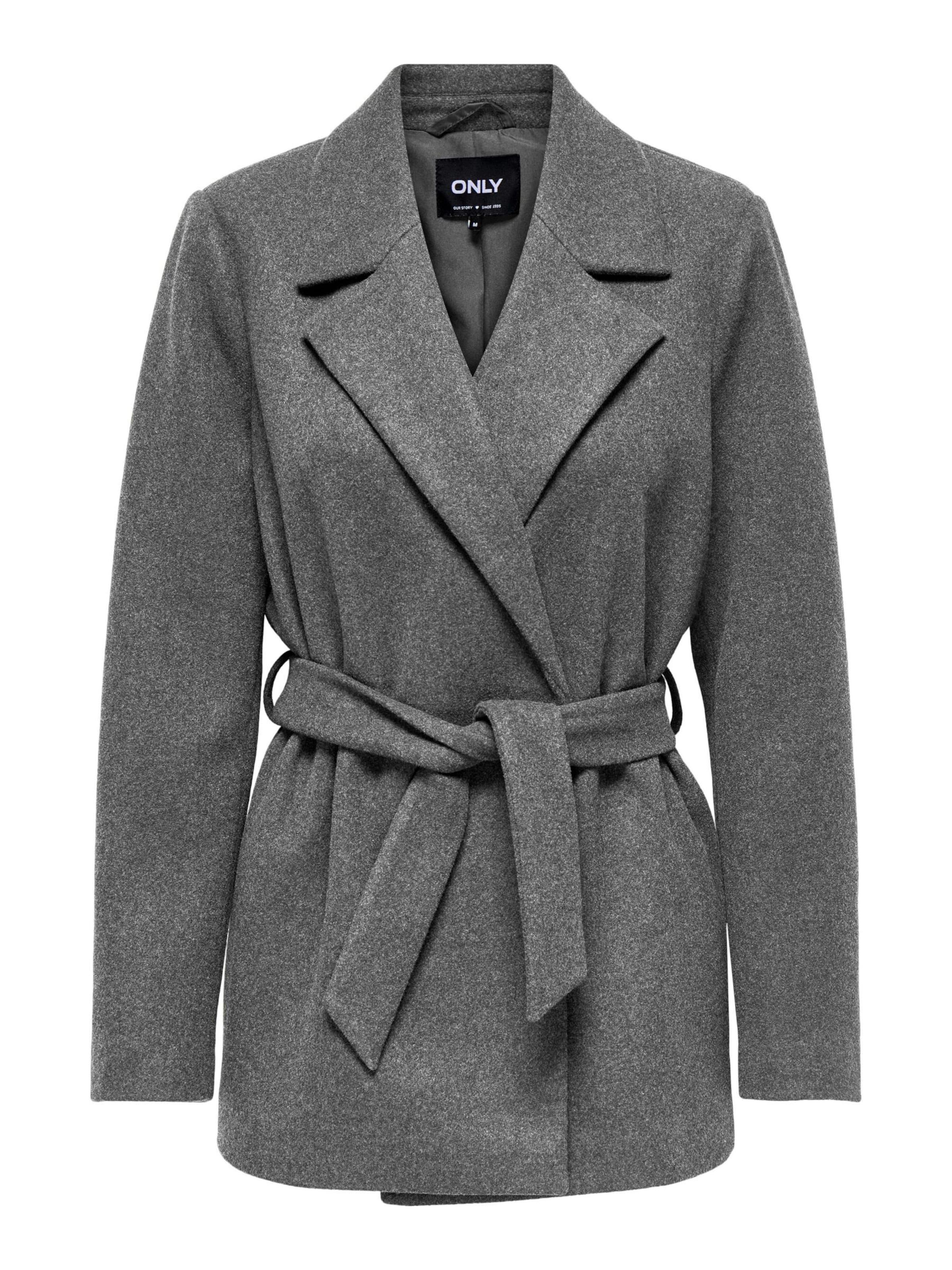 ONLY Демисезонное пальто 'ALVILDA' в Серый: спереди