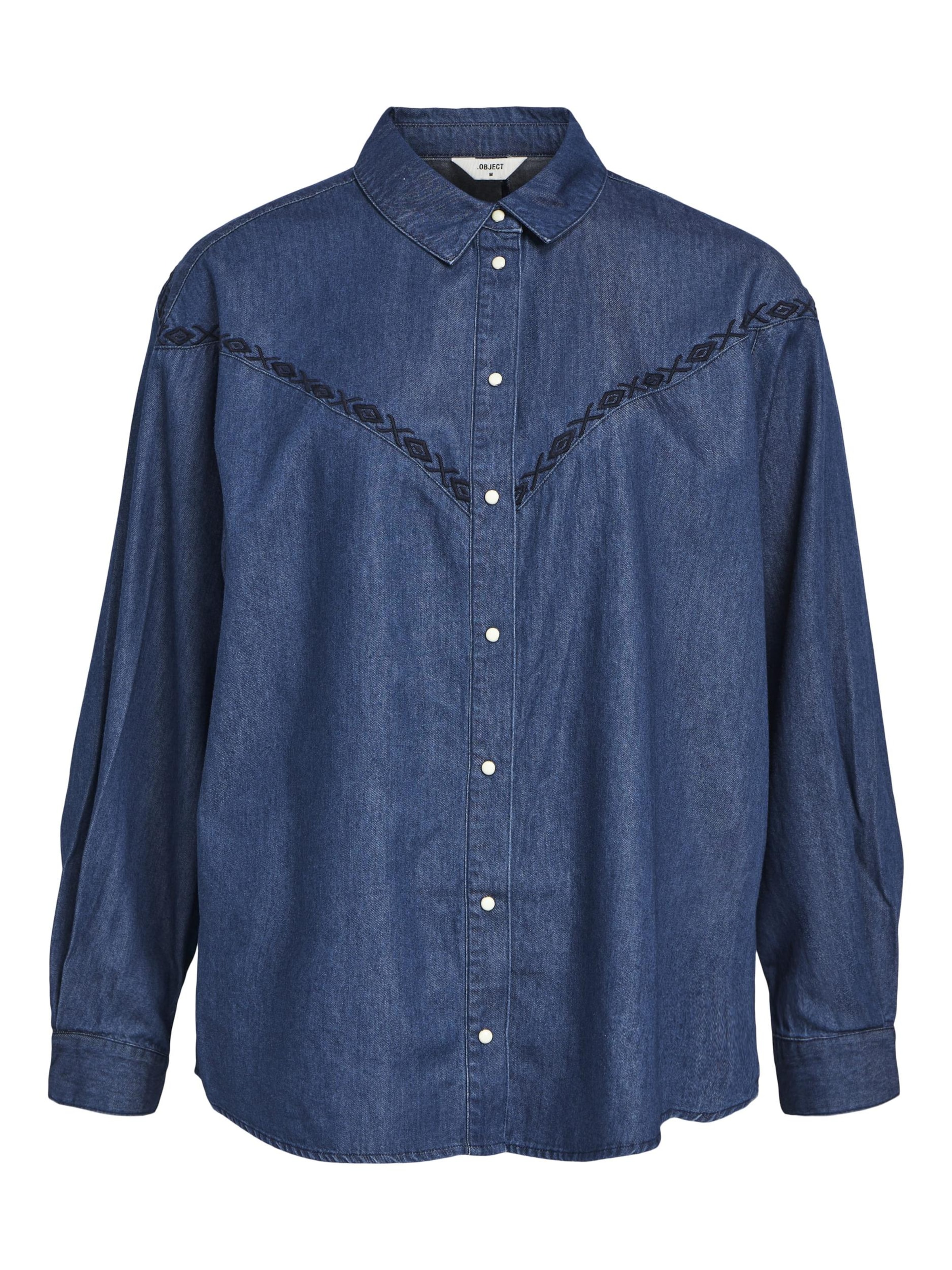 OBJECT Blus 'Joanna' i blå: framsida