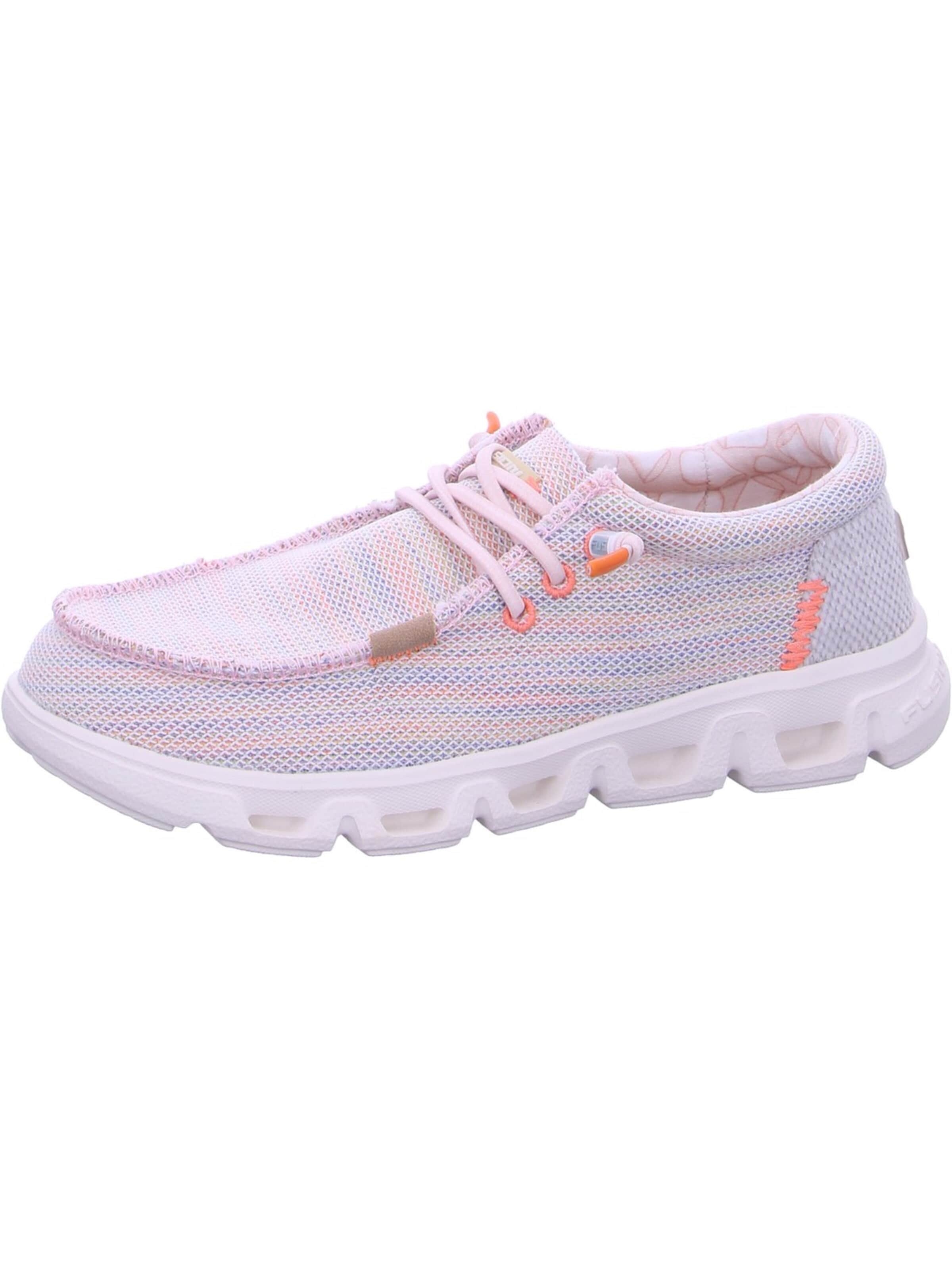 Fusion Schnürschuh 'Fusion Leinenschuh Rosa'‌‌‌‌ in Pink: Vorderseite