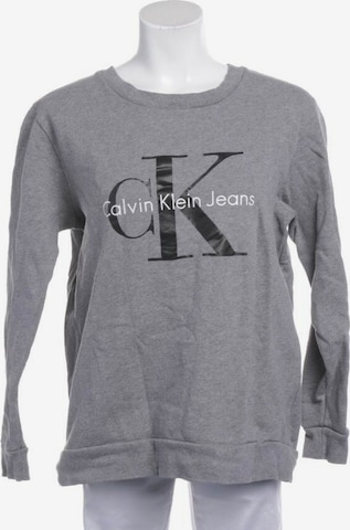 Calvin Klein Sweatshirt & Zip-Up Hoodie in M in Grey: front