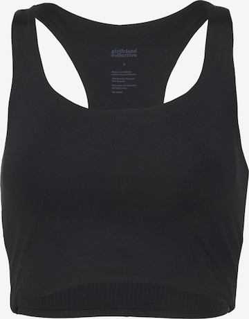 Girlfriend Collective Sportovní podprsenka ' Paloma ' – černá: přední strana