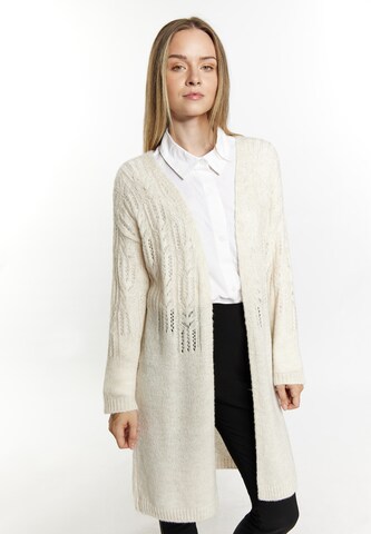 DreiMaster Klassik Knit Cardigan in Beige: front