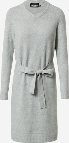 PIECES Úpletové šaty 'Cava' – šedá: přední strana