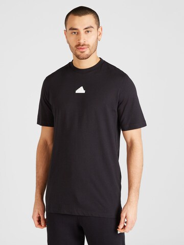 ADIDAS SPORTSWEAR - Camiseta funcional 'FRACTAL' en negro: frente