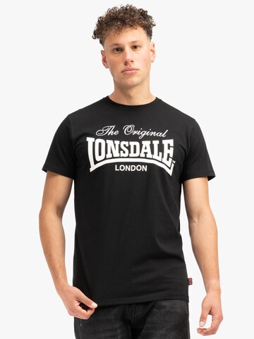 Maglietta ' COLSBROOKE ' di LONSDALE in nero: frontale