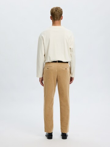 SELECTED - Tapered Pantalón en beige