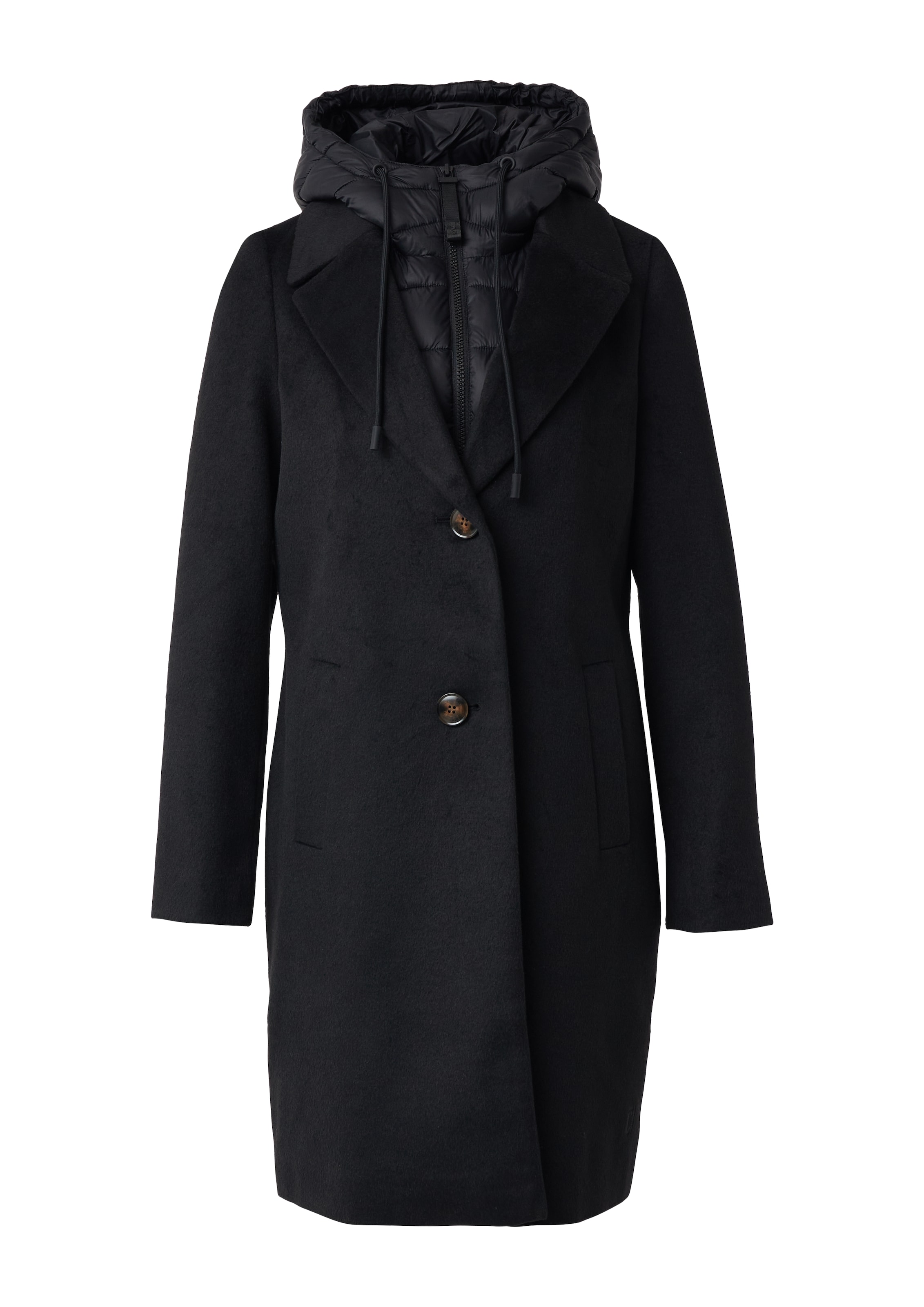 comma casual identity Wintermantel in Zwart: voorkant