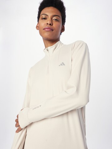 ADIDAS PERFORMANCE Sportief sweatshirt 'Techfit Aeroready Warm ' in Beige