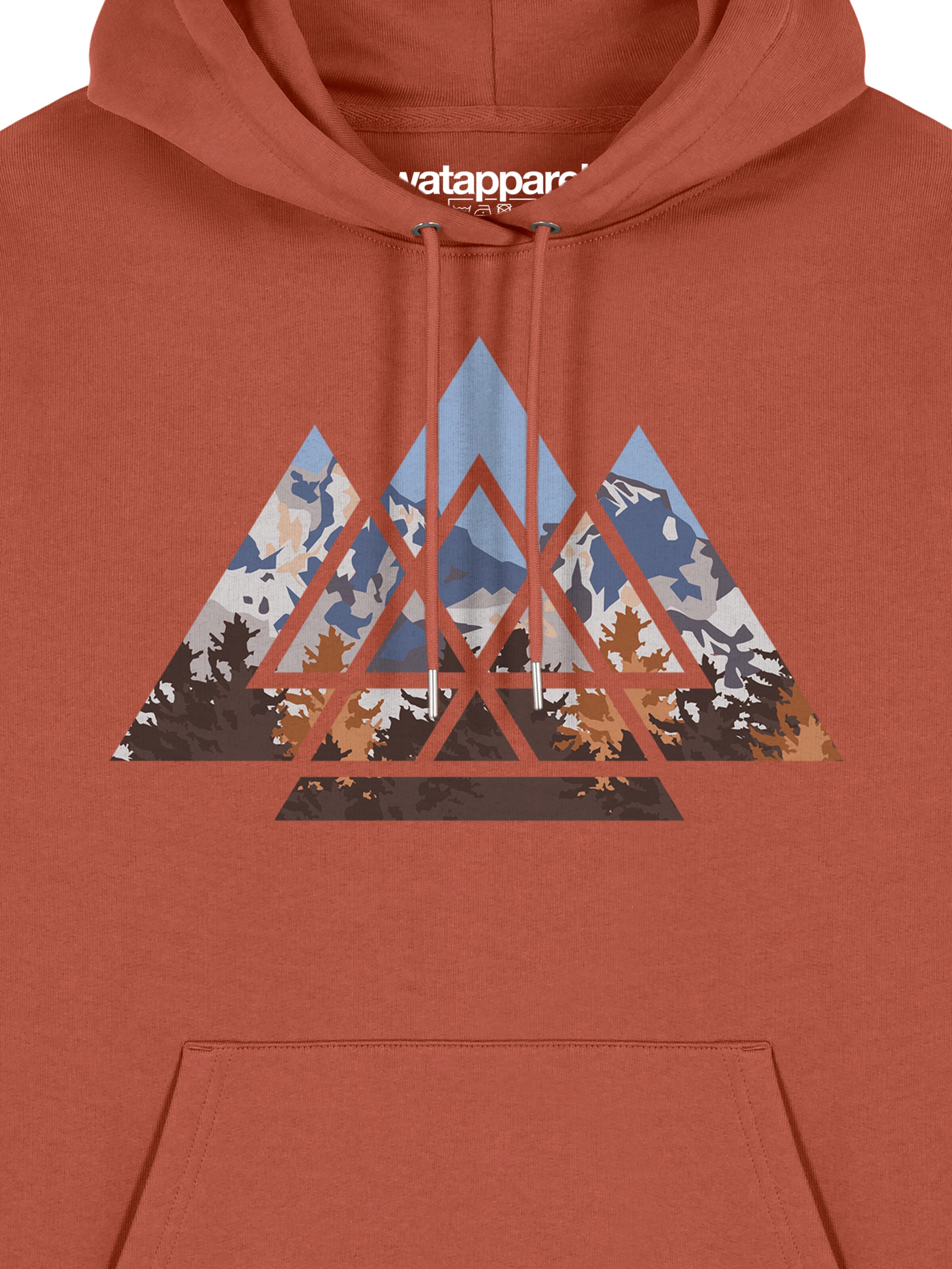 Sweat-shirt ' Geometric Landscape ' Watapparel en marron