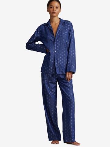 Polo Ralph Lauren Pajama ' Jacquard Polo Player ' in Blue: front