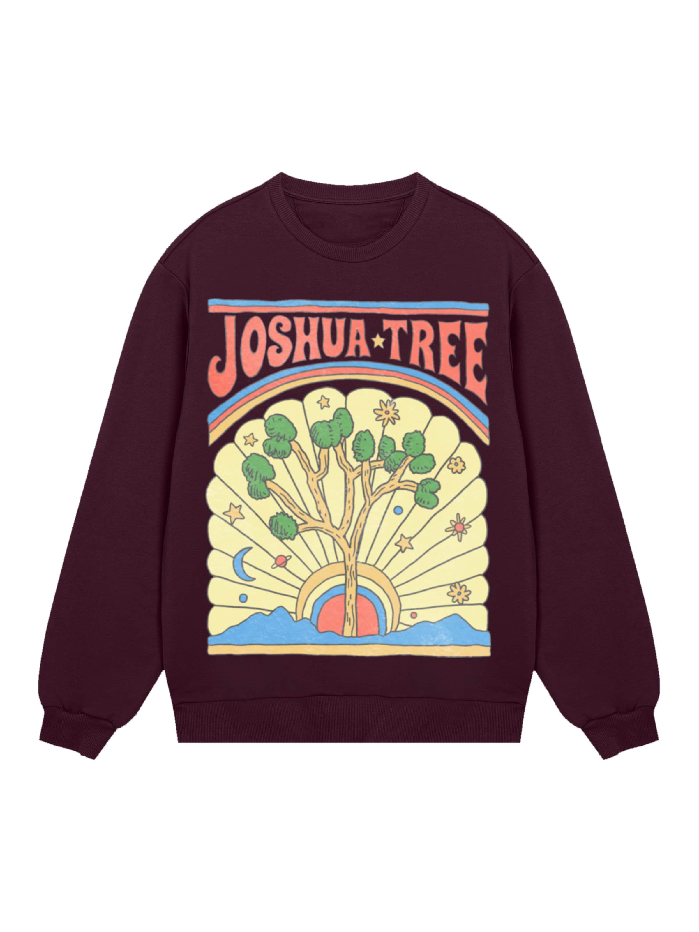 Sweat-shirt 'US National Parks Joshua Tree' F4NT4STIC en violet : devant