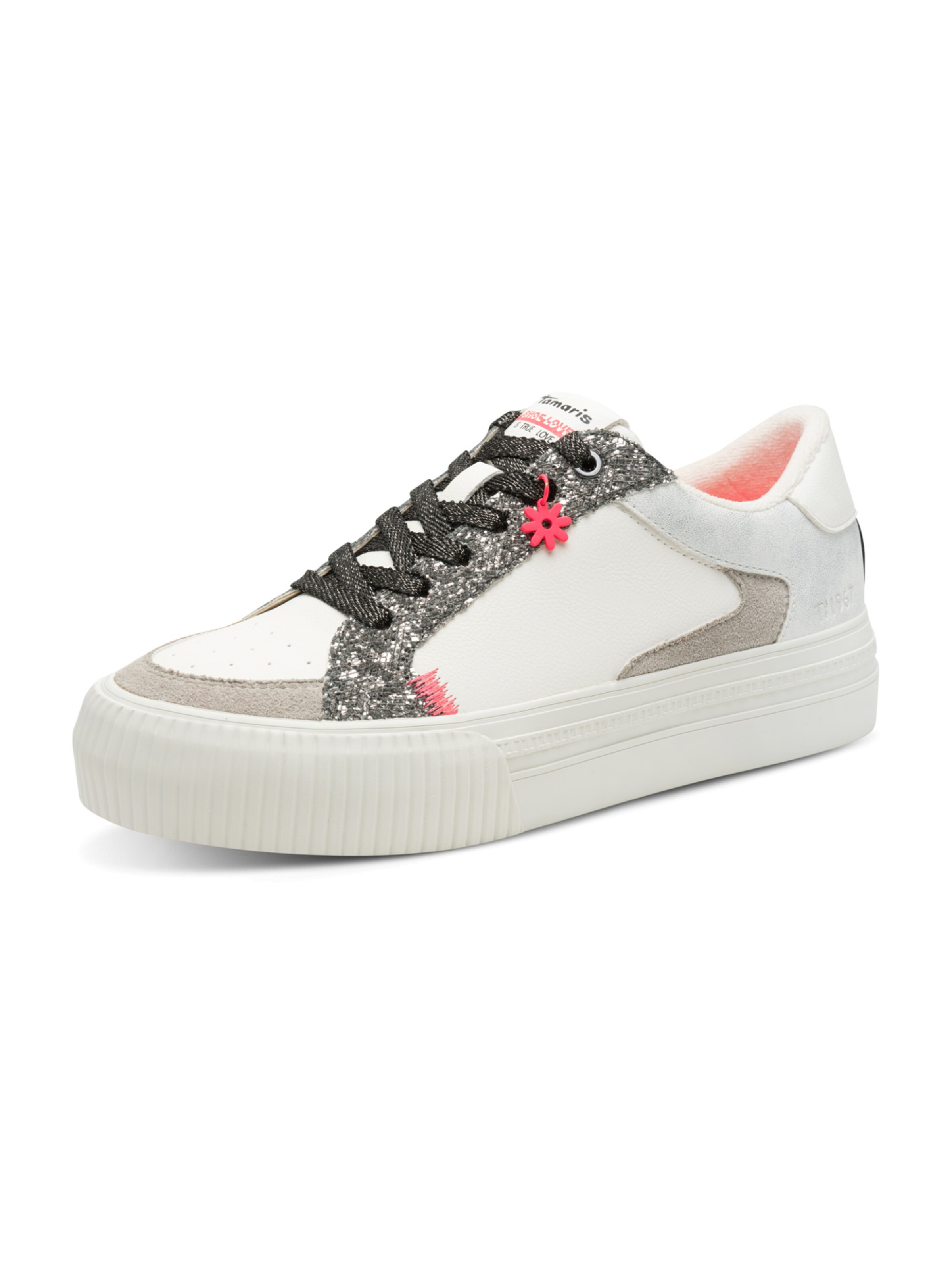 Tamaris Låg sneaker i vit: framsida