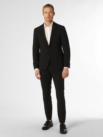 Finshley & Harding London Slimfit Anzug in Schwarz: predná strana