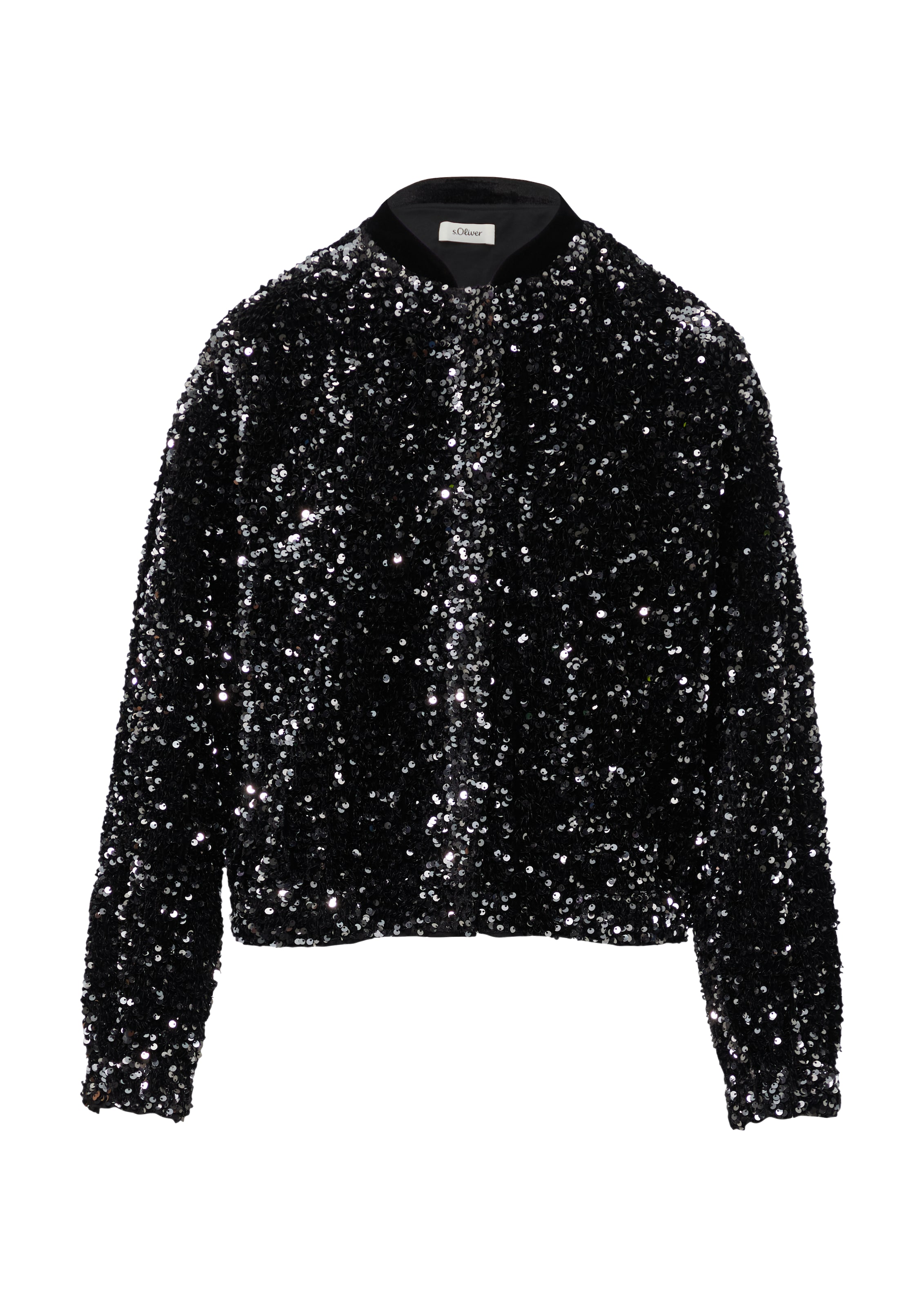 s.Oliver BLACK LABEL Übergangsjacke in Schwarz: Vorderseite