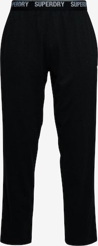 Superdry Панталон пижама в черно: отпред