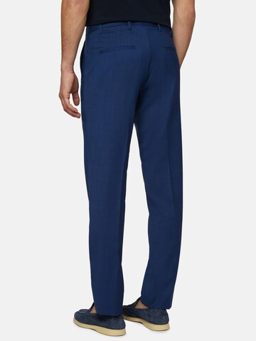 Boggi Milano Regular Pleated Pants 'Aria' in Blue