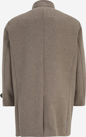 Jack & Jones Plus Between-seasons coat 'MELTON' in Grey